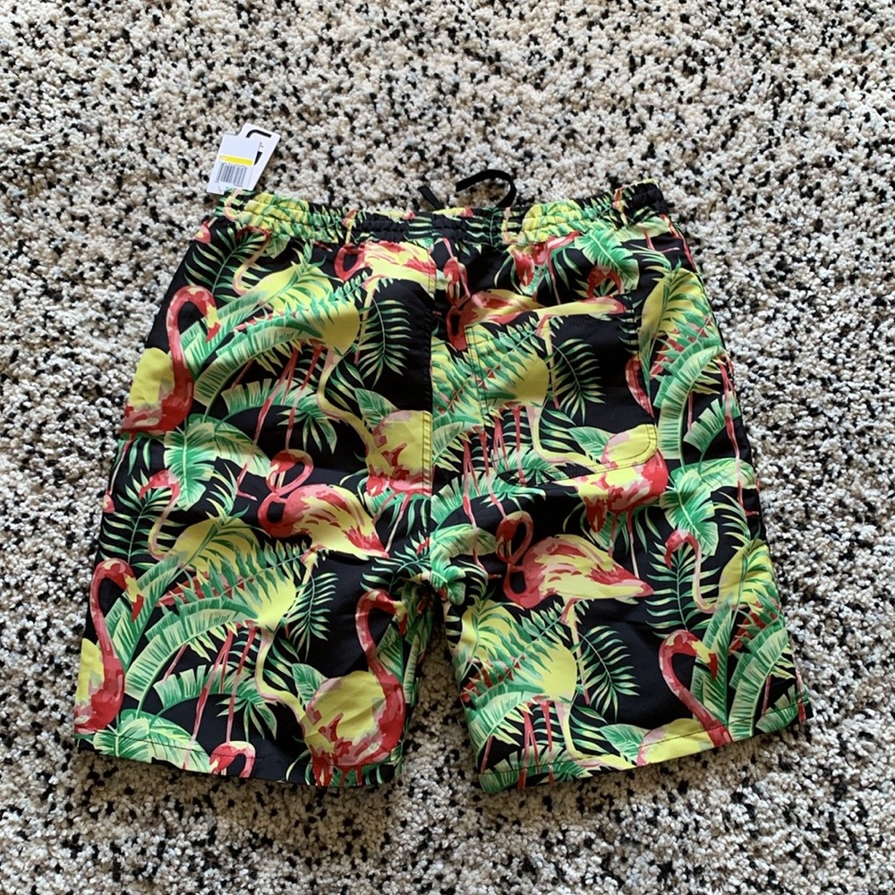 LRG Lifted Research Group Shorts Flamingo Tropical Print Casual Men’s Medium